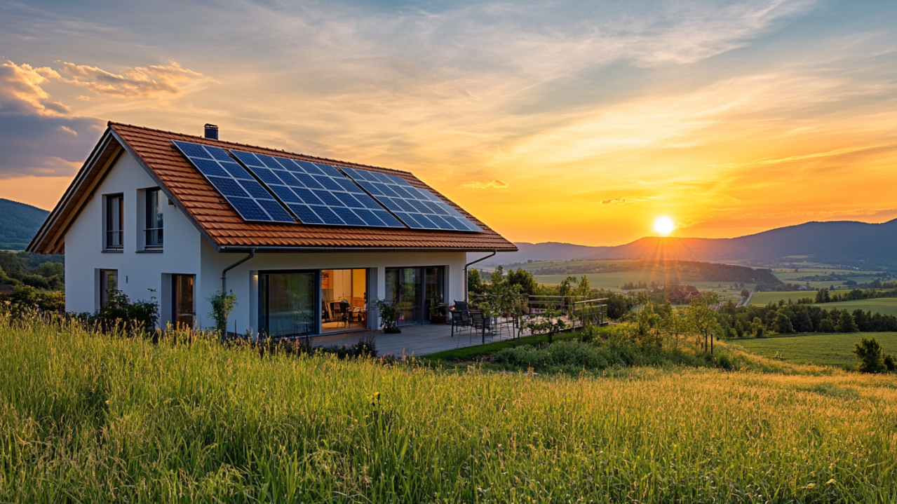 Hochvoltspeicher Haus mit Photovoltaik Panelen Blog sonnen 