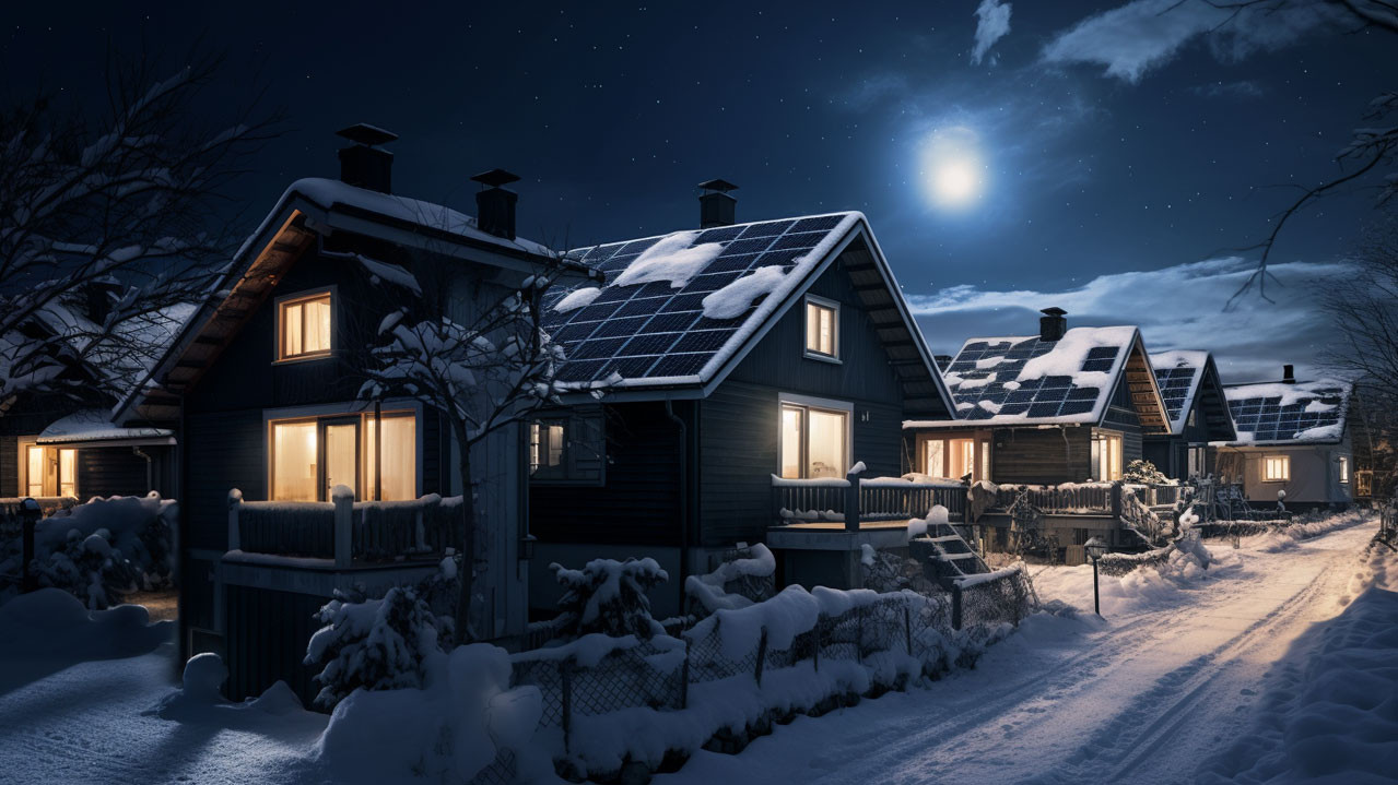 Solenergi om vinteren