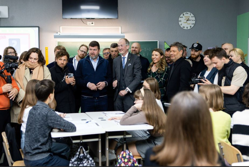 Escuela n&ordm; 1 de Irpin, cerca de Kiev, en Ucrania