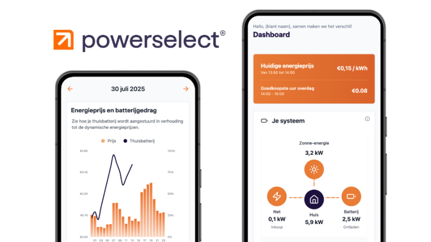 Powerselect® app screen