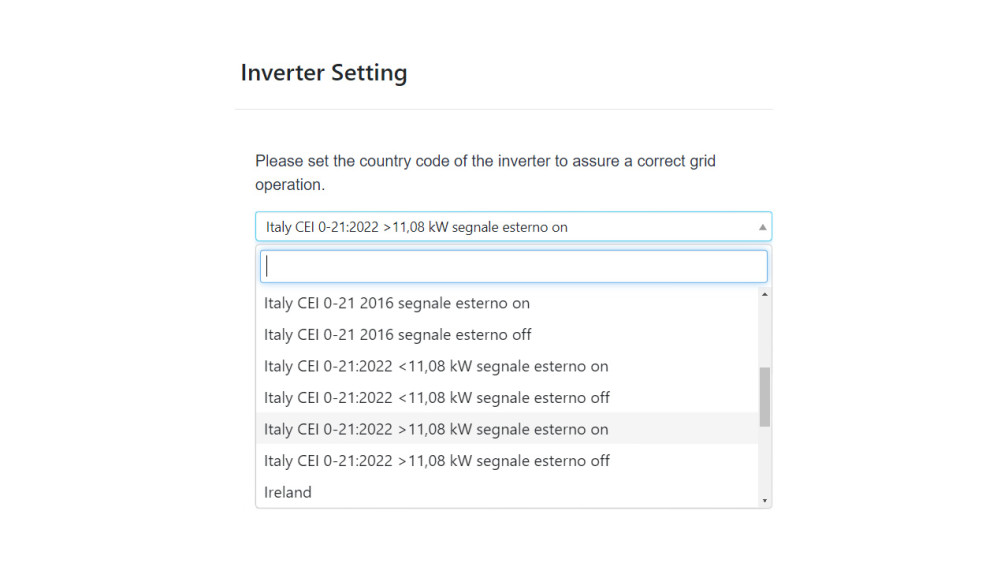 Inverter Setting